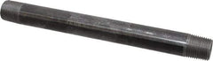 Value Collection - Schedule 40, 1/2" Diam x 8" Long Steel Black Pipe Nipple - Threaded - All Tool & Supply