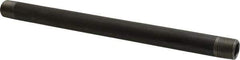 Value Collection - Schedule 40, 3/8" Diam x 9" Long Steel Black Pipe Nipple - Threaded - All Tool & Supply