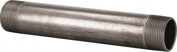 B&K Mueller - Schedule 40, 1-1/4" Diam x 9" Long Steel Black Pipe Nipple - Threaded - All Tool & Supply