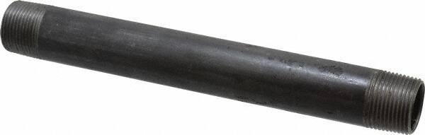 Value Collection - Schedule 40, 1" Diam x 10" Long Steel Black Pipe Nipple - Threaded - All Tool & Supply