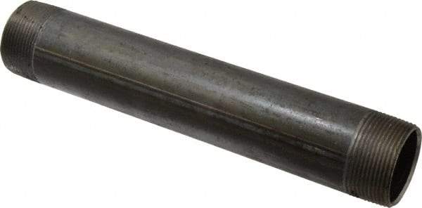 B&K Mueller - Schedule 40, 1-1/2" Diam x 10" Long Steel Black Pipe Nipple - Threaded - All Tool & Supply