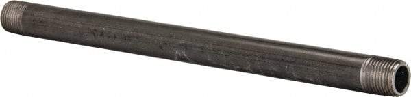 B&K Mueller - Schedule 40, 1/2" Diam x 11" Long Steel Black Pipe Nipple - Threaded - All Tool & Supply