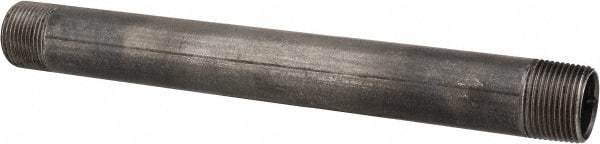 B&K Mueller - Schedule 40, 1" Diam x 11" Long Steel Black Pipe Nipple - Threaded - All Tool & Supply