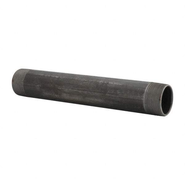 B&K Mueller - Schedule 40, 1-1/2" Diam x 11" Long Steel Black Pipe Nipple - Threaded - All Tool & Supply