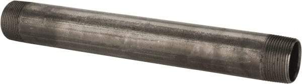 B&K Mueller - Schedule 40, 1-1/4" Diam x 12" Long Steel Black Pipe Nipple - Threaded - All Tool & Supply