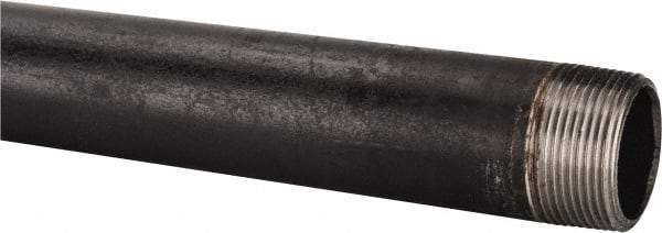 B&K Mueller - Schedule 40, 1-1/4" Diam x 18" Long Steel Black Pipe Nipple - Threaded - All Tool & Supply