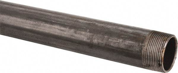 B&K Mueller - Schedule 40, 1-1/2" Diam x 60" Long Steel Black Pipe Nipple - Threaded - All Tool & Supply