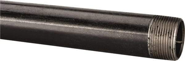 B&K Mueller - Schedule 40, 1-1/4" Diam x 72" Long Steel Black Pipe Nipple - Threaded - All Tool & Supply