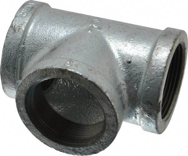 Value Collection - Class 150, 1-1/2" Galvanized Pipe Tee - Threaded, Malleable Iron - All Tool & Supply