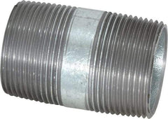 Value Collection - Schedule 40, 1-1/4 x 2-1/2" Galvanized Pipe Nipple - Threaded Steel - All Tool & Supply