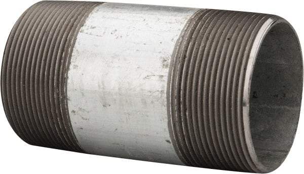 B&K Mueller - Schedule 40, 3 x 6" Galvanized Pipe Nipple - Threaded Steel - All Tool & Supply