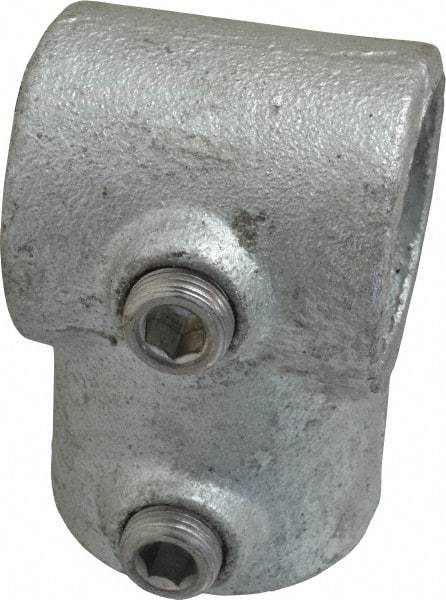 PRO-SAFE - 1-1/4" Pipe, Single Socket Tee, Malleable Iron Tee Pipe Rail Fitting - Galvanized Finish - All Tool & Supply