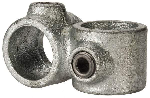 PRO-SAFE - 3/4" Pipe, Crossover, Malleable Iron Cross Pipe Rail Fitting - Galvanized Finish - All Tool & Supply