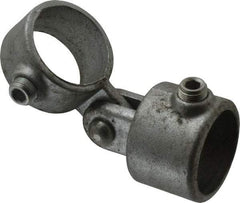 PRO-SAFE - 1-1/2" Pipe, Malleable Iron Swivel Socket Pipe Rail Fitting - Galvanized Finish - All Tool & Supply