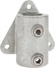 PRO-SAFE - 1-1/2" Pipe, Wall Mount Flange, Malleable Iron Flange Pipe Rail Fitting - Galvanized Finish - All Tool & Supply