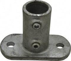 PRO-SAFE - 1" Pipe, Railing Flange, Malleable Iron Flange Pipe Rail Fitting - Galvanized Finish - All Tool & Supply