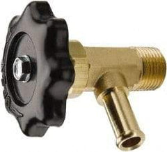 Parker - Hose I.D. x MNPTF End Connection Brass Truck Valve - 2-3/4" OAL, 5/8 x 3/8" Pipe - All Tool & Supply