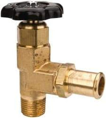 Parker - Hose I.D. x MNPTF End Connection Brass Truck Valve - 3.73" OAL, 3/4 x 1/2" Pipe - All Tool & Supply