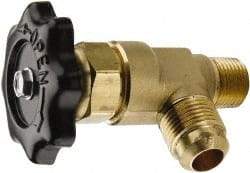 Parker - Flare x MNPTF End Connection Brass Truck Valve - 3.47" OAL, 5/8 x 1/2" Pipe - All Tool & Supply