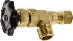 Parker - MNPTF x Tube (NTA) End Connection Brass Truck Valve - 3.58" OAL, 1/2" Pipe - All Tool & Supply