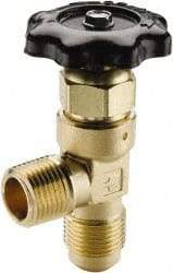 Parker - MNPTF x Flare End Connection Brass Truck Valve - 3.6" OAL, 1/2 x 5/8" Pipe - All Tool & Supply