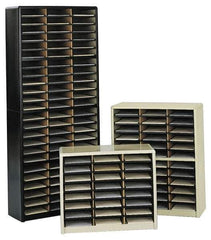 Safco - 32-1/4" Wide x 25-3/4" High x 13-1/2" Deep Steel Document Organizer - 24 Compartments, Black, 9-3/4" Wide x 2-1/2" High x 12-1/2" Deep Compartment - All Tool & Supply