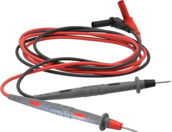 Pomona - Black/Red Electrical Test Equipment Leads Set - Use with Digital Multimeters - All Tool & Supply