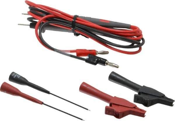 Pomona - Black/Red Electrical Test Equipment Probe Set - Use with Banana Plugs, Digital Multimeters - All Tool & Supply