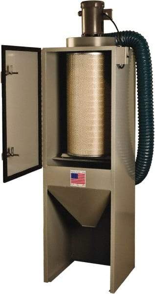 Value Collection - 1-1/2 hp, 600 CFM Sandblaster Dust Collector - 76" High x 21" Diam - All Tool & Supply