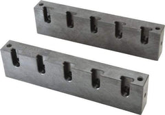 Snap Jaws - 8" Wide x 2-1/2" High x 1-1/4" Thick, Flat/No Step Vise Jaw - Soft, Steel, Fixed Jaw, Compatible with 6" Vises - All Tool & Supply