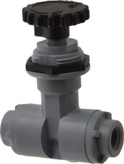 Specialty Mfr - 1/8" Pipe, Inline Needle Valve - PTFE Seal, FNPT x FNPT Ends, PVC Valve, 125 Max psi - All Tool & Supply