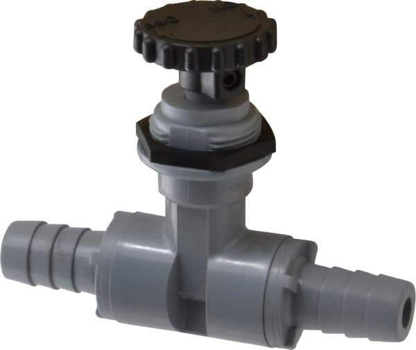 Specialty Mfr - 1/2" Pipe, Inline Needle Valve - EPDM Seal, Barbed x Barbed Ends, PVC Valve, 125 Max psi - All Tool & Supply