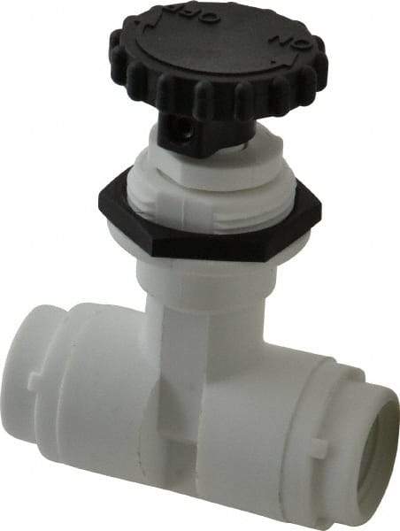 Specialty Mfr - 1/4" Pipe, Inline Needle Valve - PTFE Seal, FNPT x FNPT Ends, Polypropylene Valve, 125 Max psi - All Tool & Supply