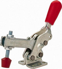 De-Sta-Co - 600 Lb Holding Capacity, Vertical Handle, Manual Hold Down Toggle Clamp - 66° Handle Movement, 75° Bar Opening, U-Bar, Flanged Base, Electro-Plated Zinc, Carbon Steel - All Tool & Supply