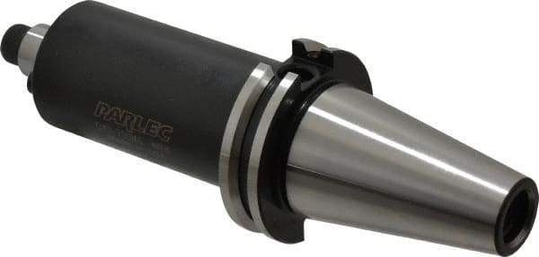 Parlec - CAT40 Taper Shank 3/4" Pilot Diam Shell Mill Holder - 4" Flange to Nose End Projection, 1-3/4" Nose Diam, 3/8-24 Lock Screw - Exact Industrial Supply