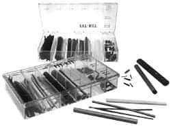 Alpha Wire - 82 Piece, Black, Heat Shrink Electrical Tubing Kit - Nylon, PVC, PVDF, SR-XLPO and XLPO - All Tool & Supply