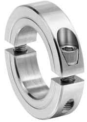 Climax Metal Products - 6" Bore, Steel, Two Piece Clamp Collar - 7-1/4" Outside Diam, 7/8" Wide - All Tool & Supply