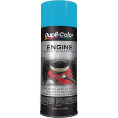 Dupli-Color - 12 oz Torque N' Teal Automotive Heat Resistant Paint - Gloss Finish, 500°F Max Temp, Comes in Aerosol Can - All Tool & Supply