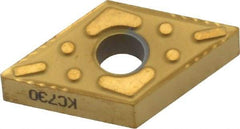 Kennametal - DNMG431 P Grade KC730 Carbide Turning Insert - TiN Finish, 55° Diamond, 1/2" Inscr Circle, 3/16" Thick, 1/64" Corner Radius - All Tool & Supply