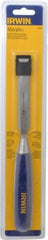 Irwin - 10-3/4" OAL x 3/4" Blade Width Wood Chisel - Polypropylene Handle - All Tool & Supply