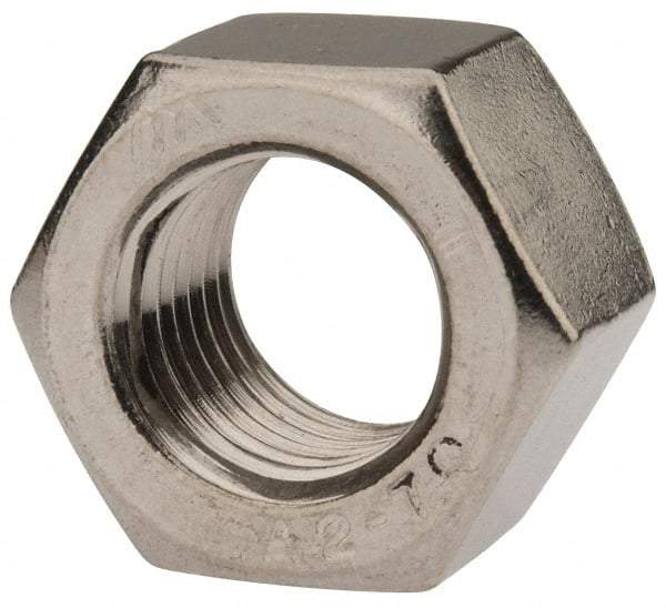 Value Collection - M16x2.00 Metric Coarse Stainless Steel Right Hand Heavy Hex Nut - 24mm Across Flats, 16mm High, Uncoated - All Tool & Supply