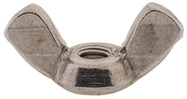 Value Collection - M4x0.70 Metric Coarse, Stainless Steel Standard Wing Nut - Grade 18-8, Austenitic Grade A2, 20mm Wing Span, 10.5mm Wing Span - All Tool & Supply