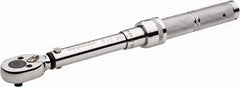 Paramount - 1/4" Drive Micrometer Type Ratchet Head Torque Wrench - 1.7 N/m to 6 N/m Torque, 8" OAL, 1 In/Lb Graduation - All Tool & Supply