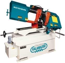 Clausing - 9 x 14-1/2" Max Capacity, Manual Step Pulley Horizontal Bandsaw - 75, 121, 190, 305 SFPM Blade Speed, 110/220 Volts, 45°, 1.5 hp, 1 Phase - All Tool & Supply