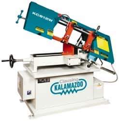 Clausing - 7 x 14" Max Capacity, Manual Step Pulley Horizontal Bandsaw - 59, 96, 155 & 260 SFPM Blade Speed, 110/220 Volts, 45°, 1 hp, 1 Phase - All Tool & Supply