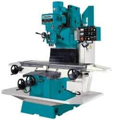 Clausing - 15" Table Width x 60" Table Length, Electronic Variable Speed Control, 3 Phase Knee Milling Machine - NT40 Spindle Taper, 5 hp - All Tool & Supply