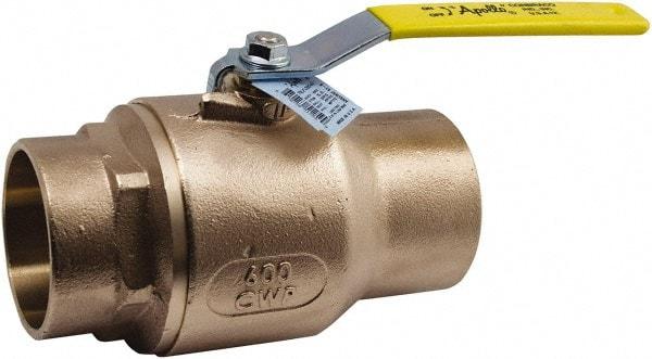 Conbraco - 1-1/2" Pipe, Standard Port, Lead Free Bronze Standard Ball Valve - 2 Piece, Solder x Solder Ends, Lever Handle, 600 WOG, 150 WSP - All Tool & Supply