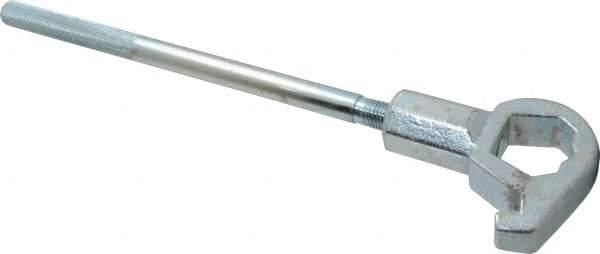 Value Collection - 1-1/4" to 1-3/4" Capacity, Adjustable Hydrant Wrench - 18" OAL, 1-1/2" Hook Pin Height - All Tool & Supply