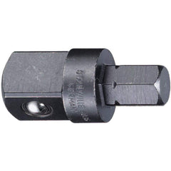 Socket Adapters & Universal Joints; Adapter Type: Impact; Square-Drive to Hex Bit; Male Size: 3/8 in; Female Size: 3/8 Socket Drive to 3/8 Socket Drive; Male Drive Style: Hex; Overall Length (Inch): 1-1/2 in; Finish: Gunmetal; Material: Steel