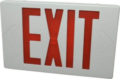 Mule - 1 Face, 2 Watt, White, Polycarbonate, LED, Illuminated Exit Sign - 120/277 VAC, No Battery Backup, Universal Mounted, 12 Inch Long x 1-1/2 Inch Wide x 7-1/2 Inch High - All Tool & Supply